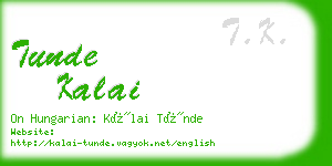 tunde kalai business card